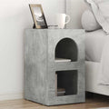Nachttisch ELST Beton Grau 29,5 x 33,5 x 50 cm Holzwerkstoff