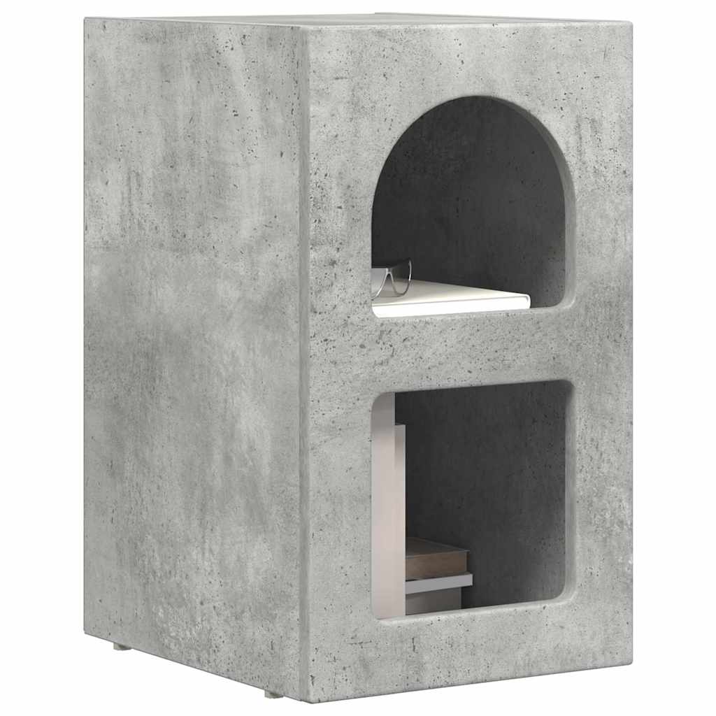 Nachttisch ELST 2 Stk. Beton Grau 29,5 x 33,5 x 50 cm