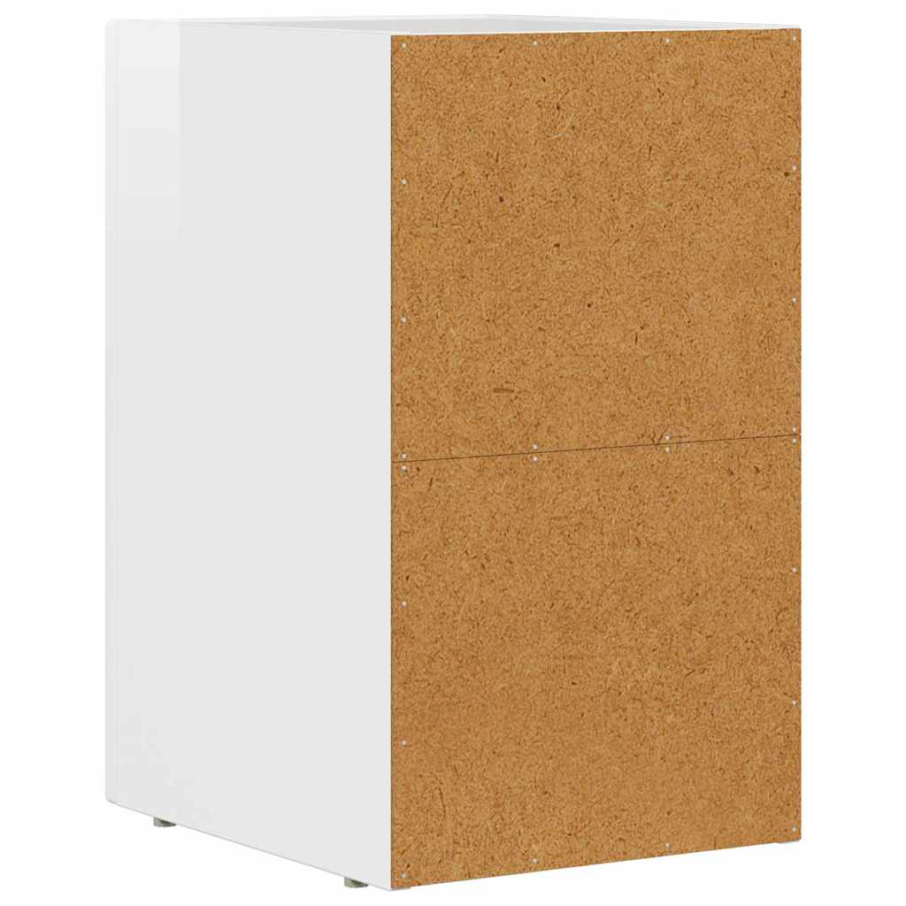 Nachttisch ELST Hochglanz Weiß 29,5 x 33,5 x 50 cm
