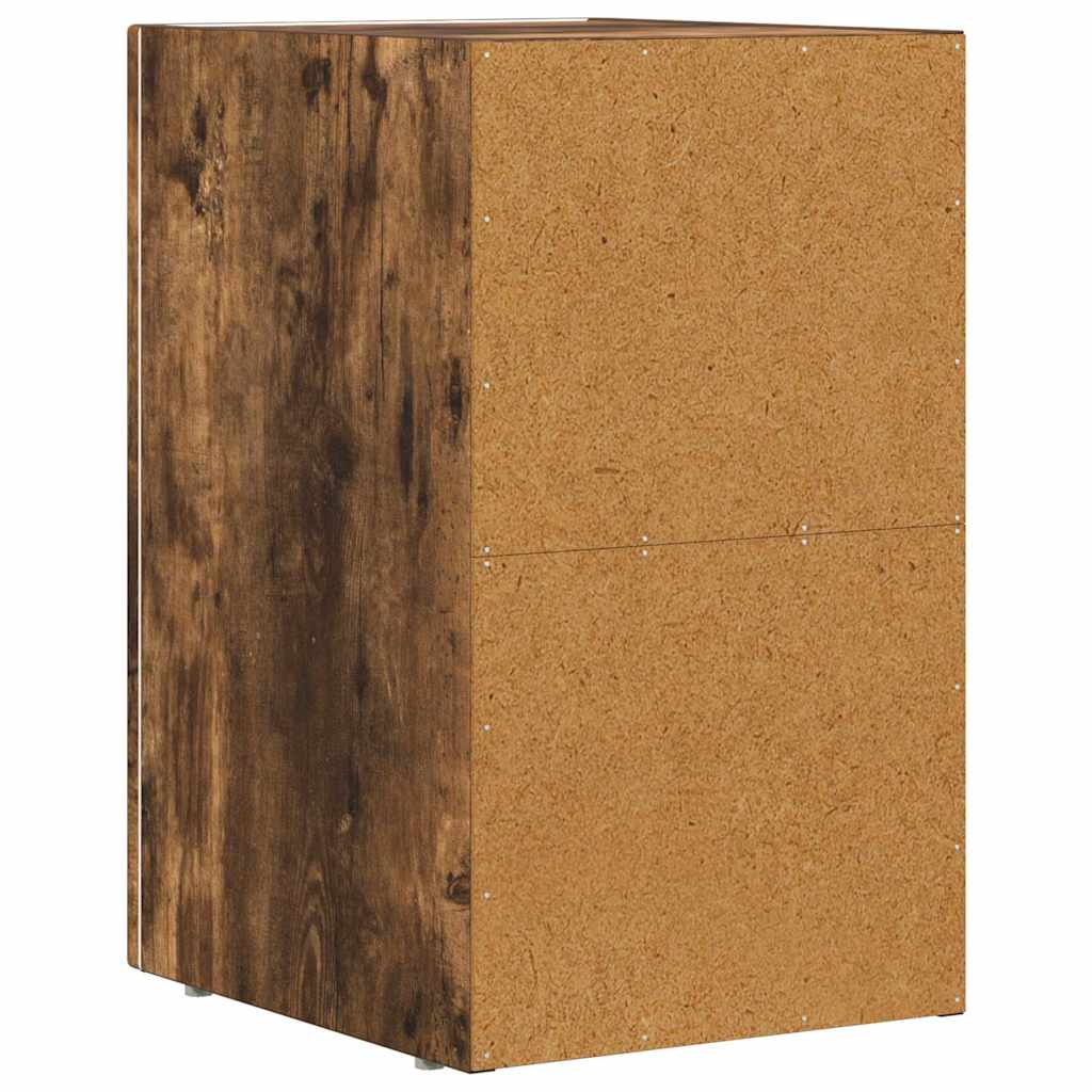 Nachttisch ELST 2 Stk. Geräucherte Eiche 29,5 x 33,5 x 50 cm