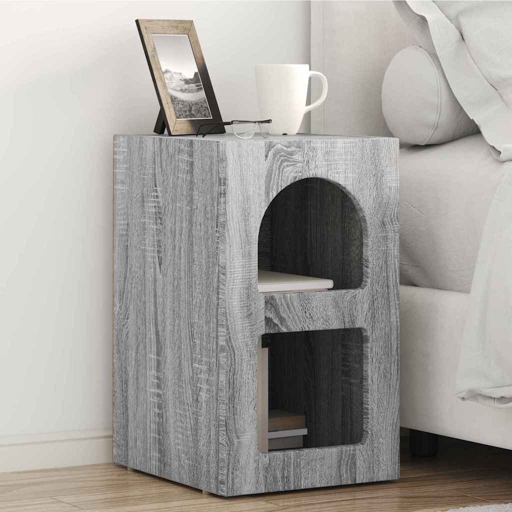 Nachttisch ELST 2 Stk. Graues Sonoma 29,5 x 33,5 x 50 cm