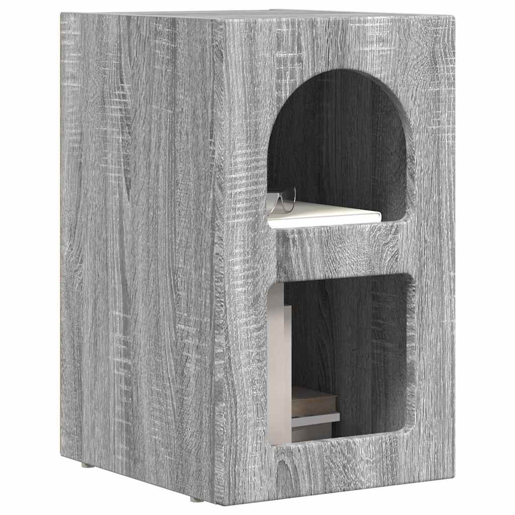 Nachttisch ELST 2 Stk. Graues Sonoma 29,5 x 33,5 x 50 cm