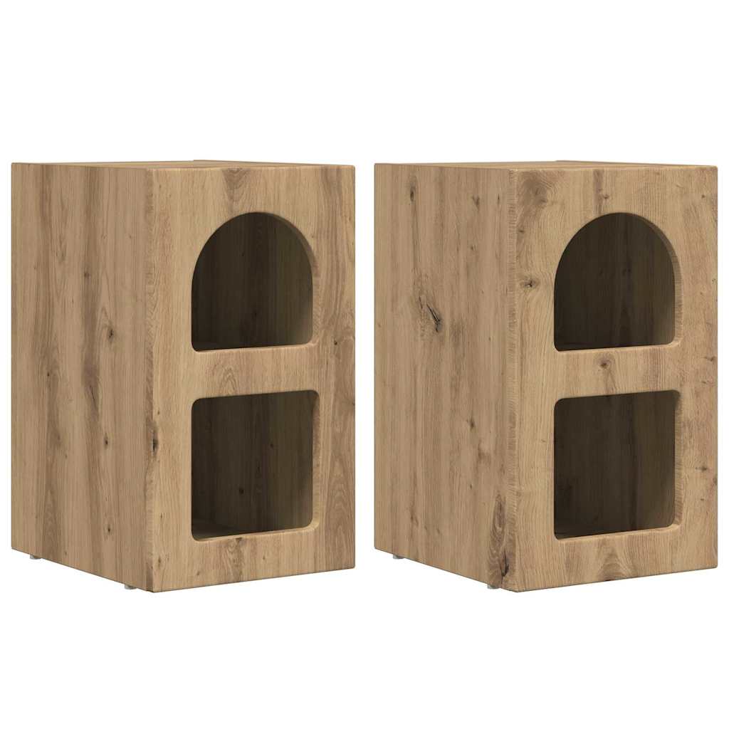 Nachttisch ELST 2 Stk. Artisan-Eiche 29,5 x 33,5 x 50 cm