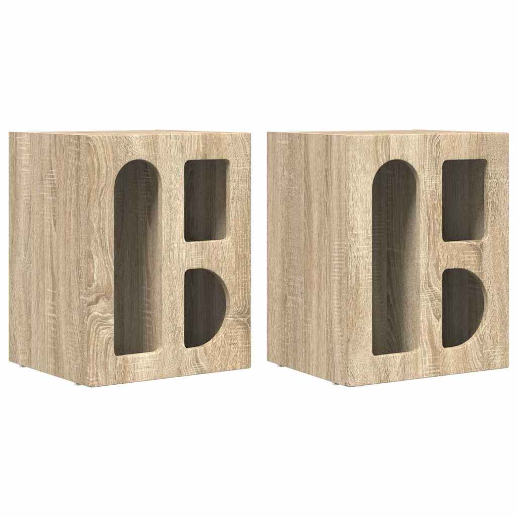 Nachttisch ELST 2 Stk. Sonoma-Eiche 40 x 35 x 50 cm