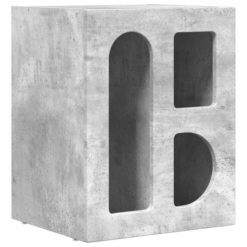 Nachttisch ELST Beton Grau 40 x 35 x 50 cm Holzwerkstoff