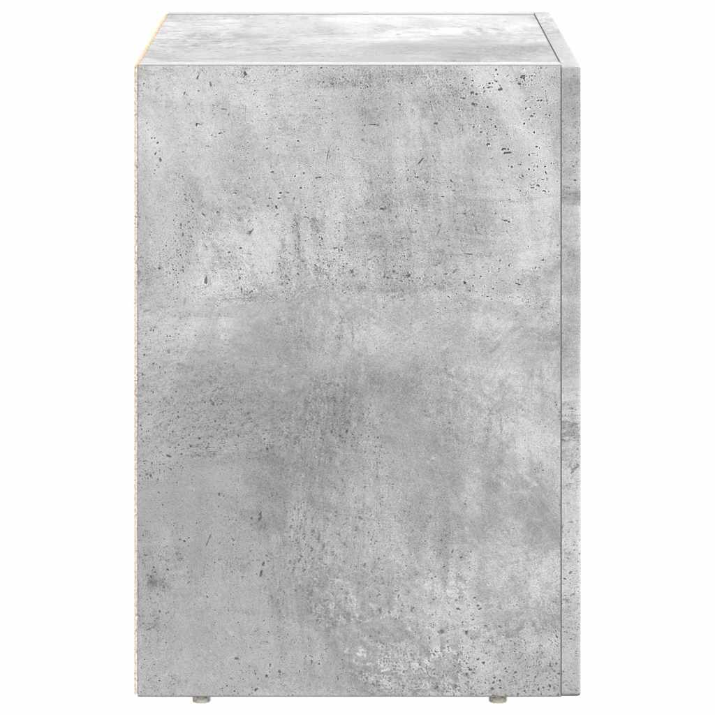 Nachttisch ELST 2 Stk. Beton Grau 40 x 35 x 50 cm Holzwerkstoff
