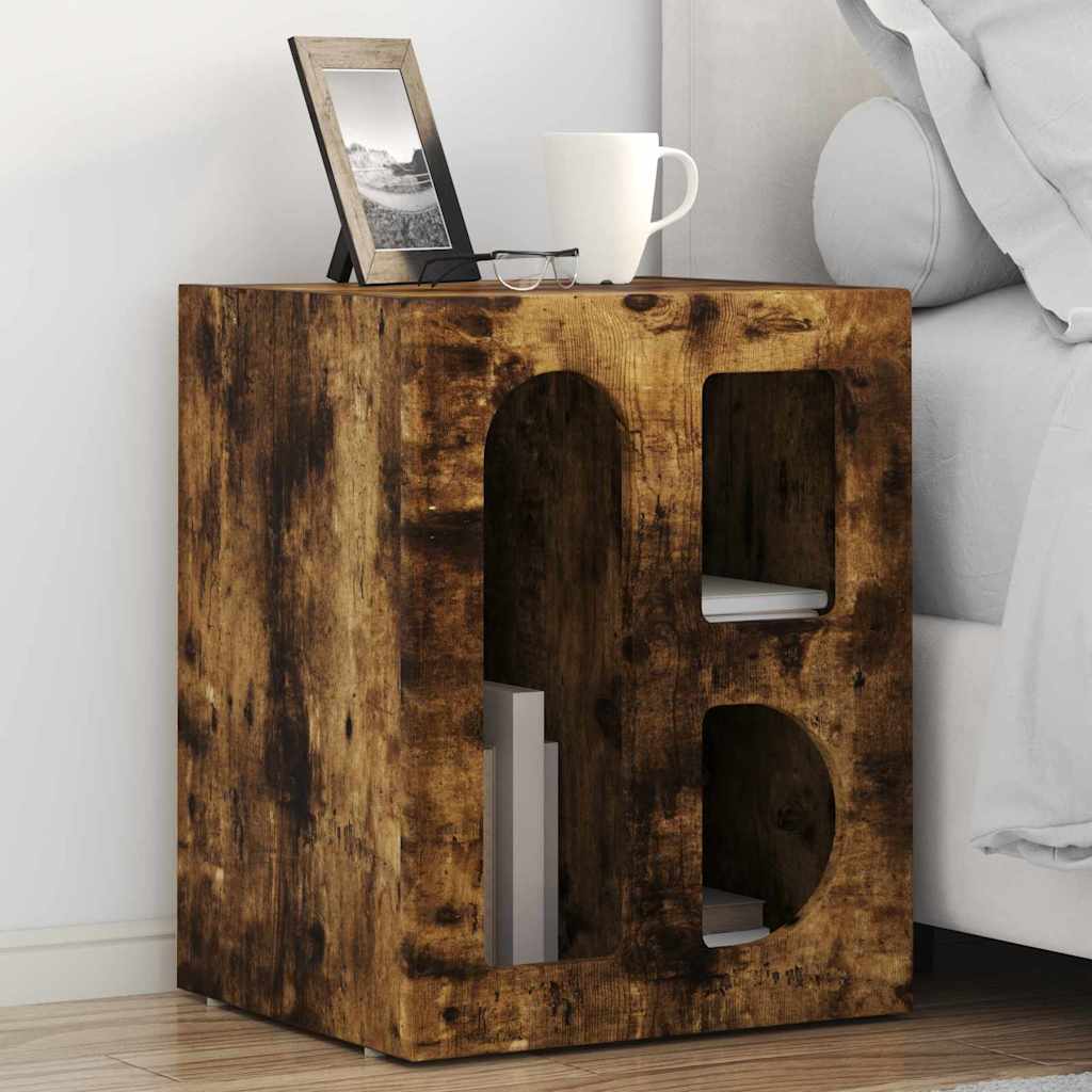 Nachttisch ELST Geräucherte Eiche 40 x 35 x 50 cm Holzwerkstoff