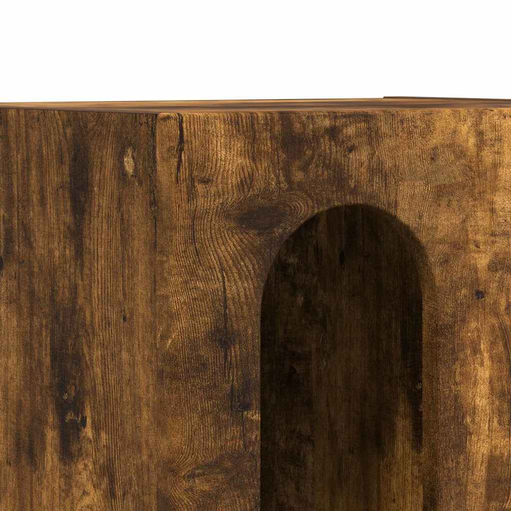 Nachttisch ELST 2 Stk. Geräucherte Eiche 40 x 35 x 50 cm