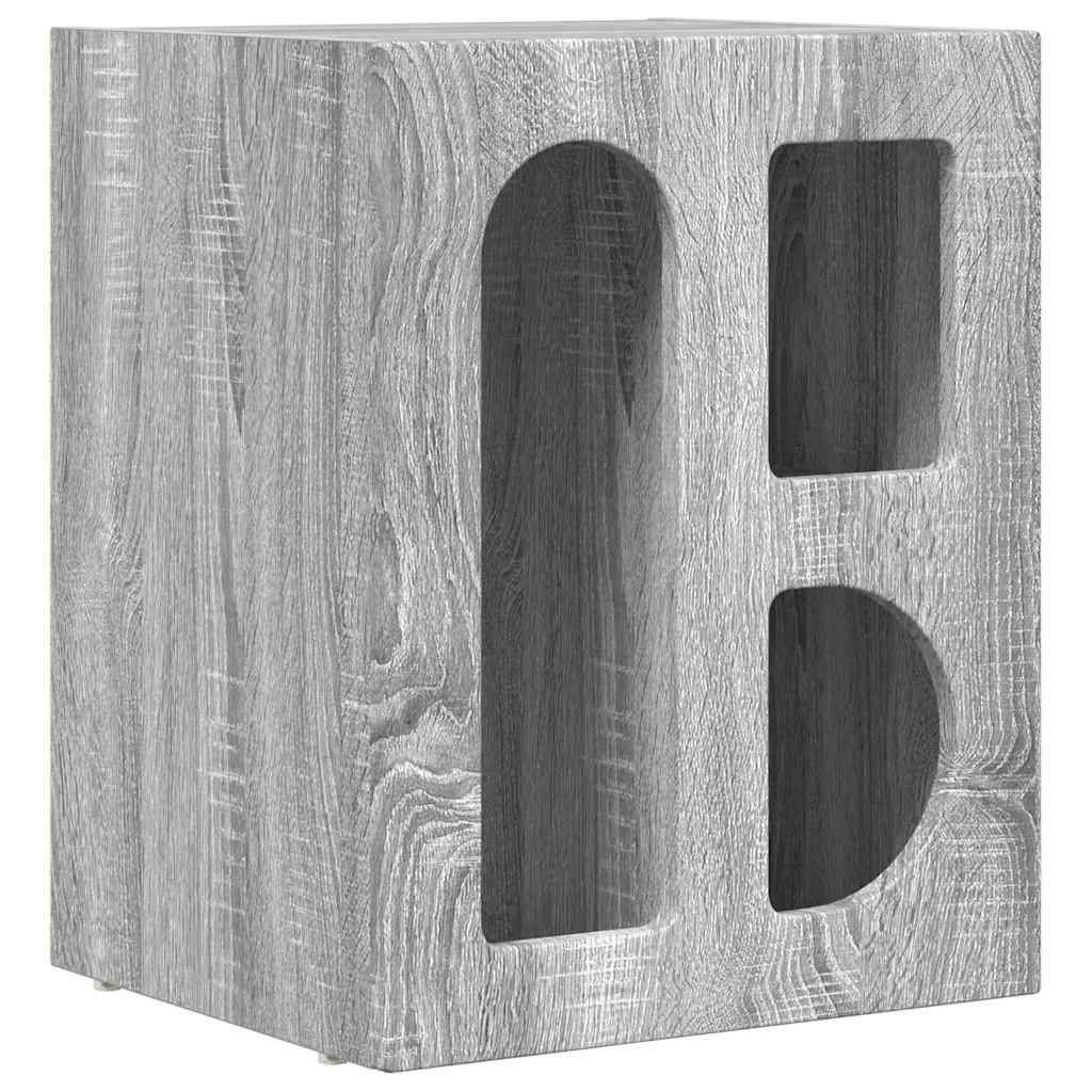 Nachttisch ELST Graues Sonoma 40 x 35 x 50 cm Holzwerkstoff