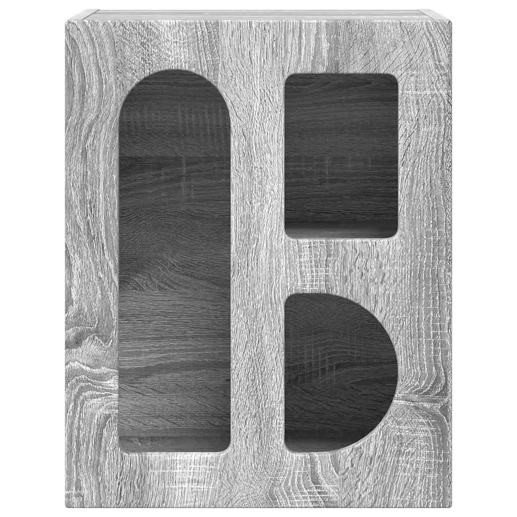 Nachttisch ELST 2 Stk. Graues Sonoma 40 x 35 x 50 cm