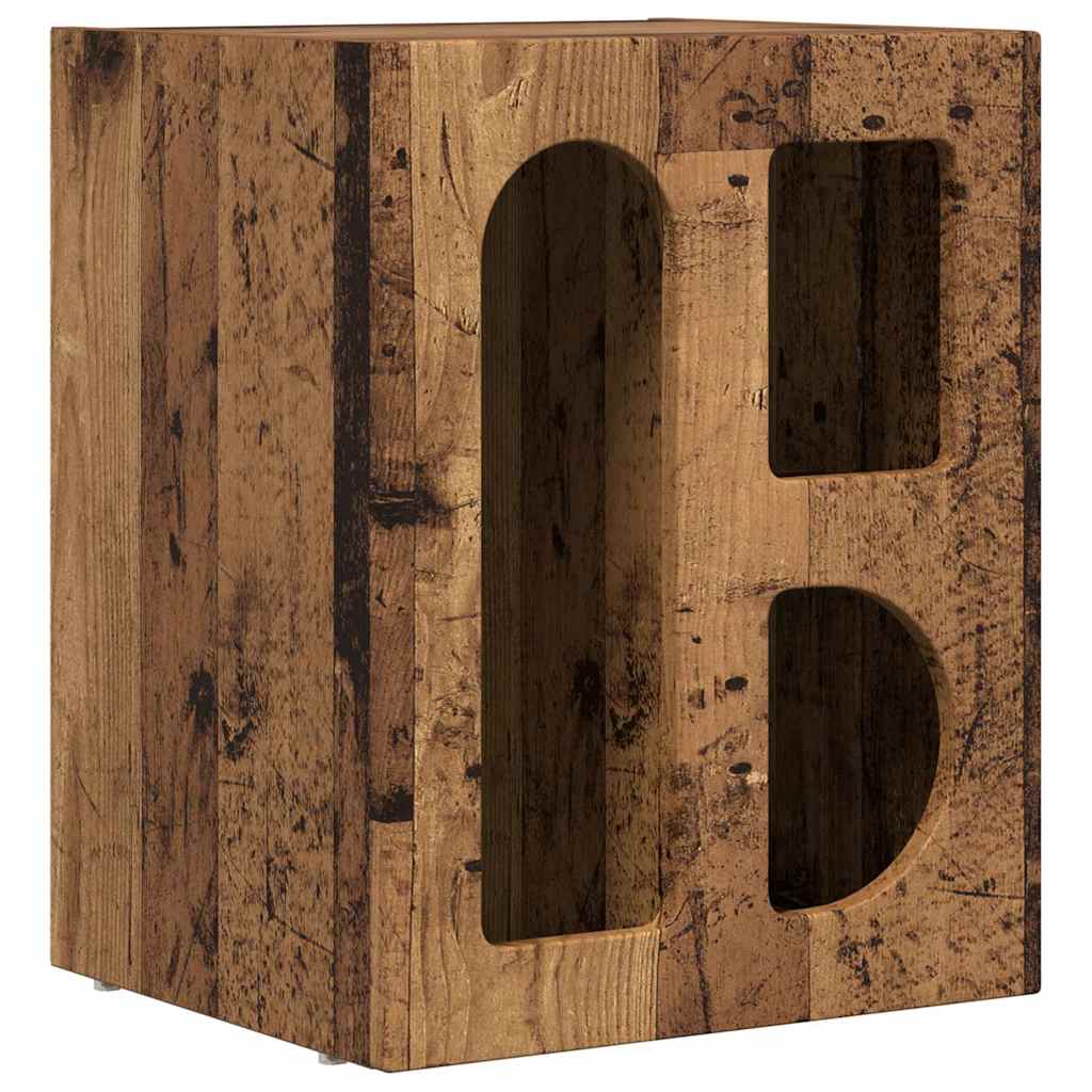 Nachttisch ELST Altholz 40 x 35 x 50 cm Holzwerkstoff