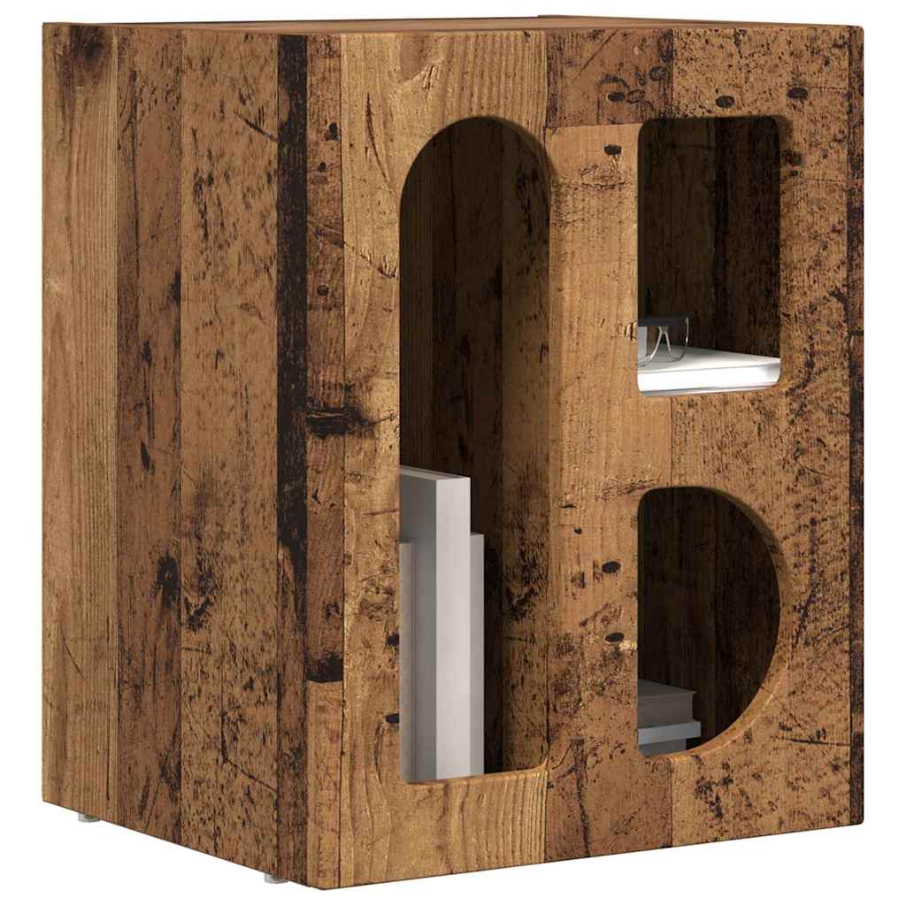 Nachttisch ELST 2 Stk. Altholz 40 x 35 x 50 cm Holzwerkstoff