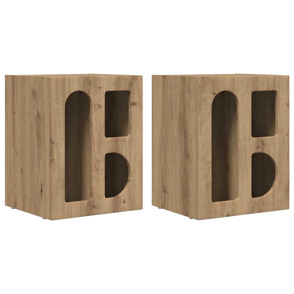Nachttisch ELST 2 Stk. Artisan-Eiche 40 x 35 x 50 cm