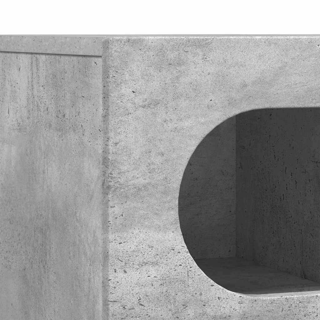 TV-Schränk ELST 100 x 35 x 40 cm Beton Grau Holzwerkstoff