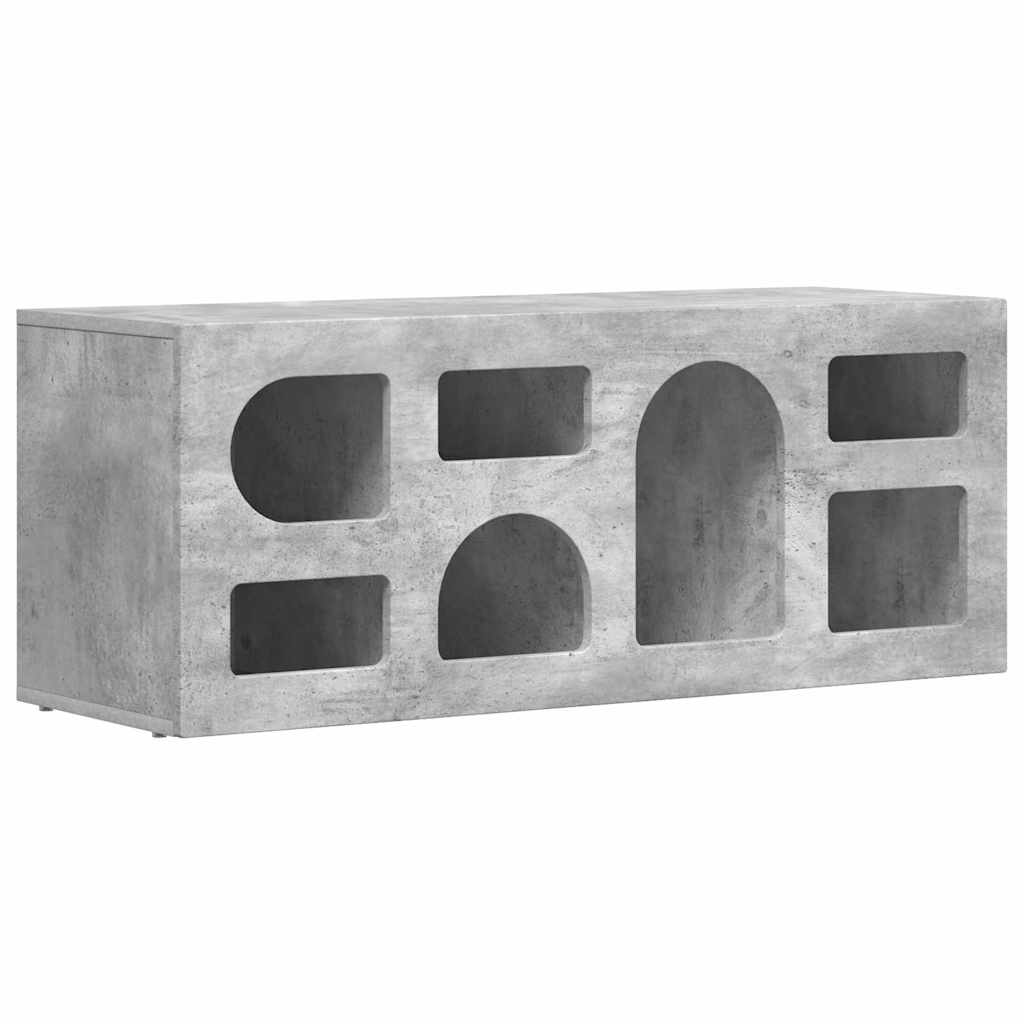 TV-Schränk ELST 100 x 35 x 40 cm Beton Grau Holzwerkstoff