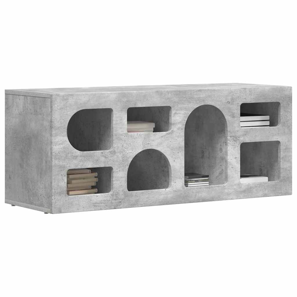 TV-Schränk ELST 100 x 35 x 40 cm Beton Grau Holzwerkstoff