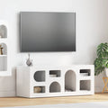 TV-Schränk ELST 100 x 35 x 40 cm Hochglanz Weiß Holzwerkstoff