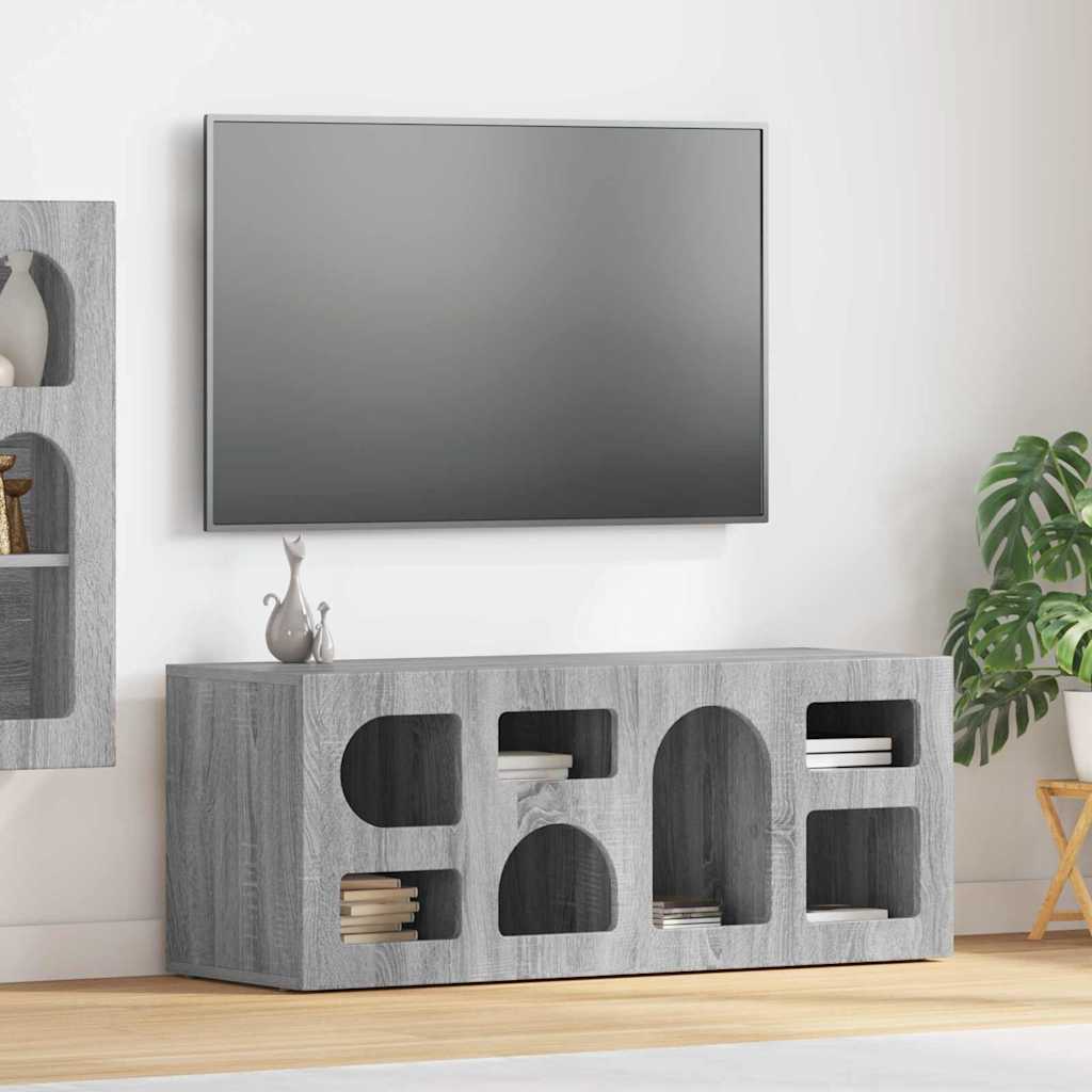 TV-Schränk ELST 100 x 35 x 40 cm Graues Sonoma Holzwerkstoff