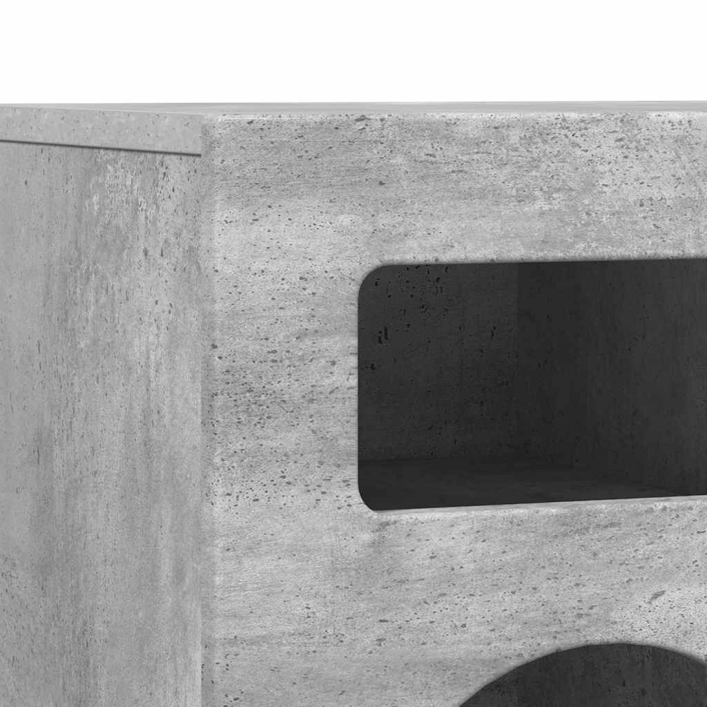 TV-Schränk ELST 80 x 35 x 40 cm Beton Grau Holzwerkstoff