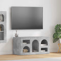 TV-Schränk ELST 80 x 35 x 40 cm Beton Grau Holzwerkstoff