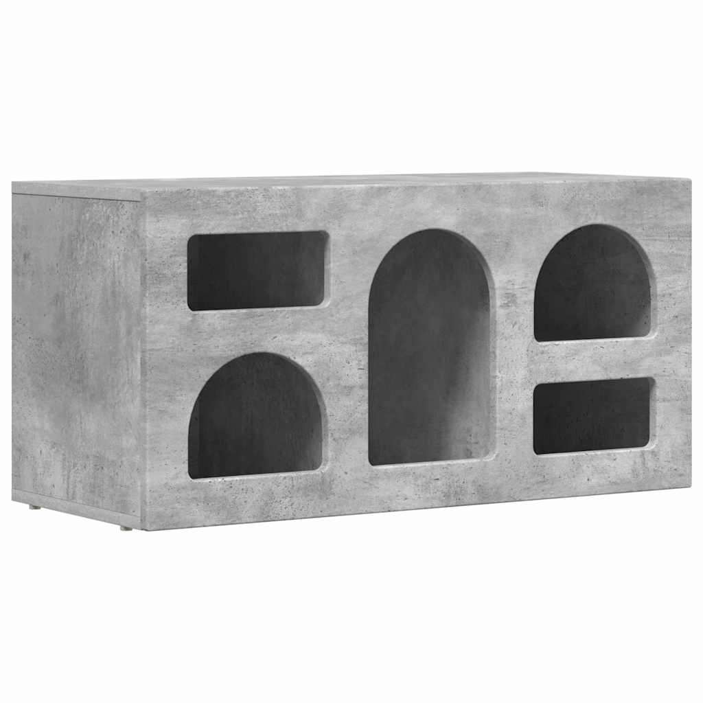 TV-Schränk ELST 80 x 35 x 40 cm Beton Grau Holzwerkstoff