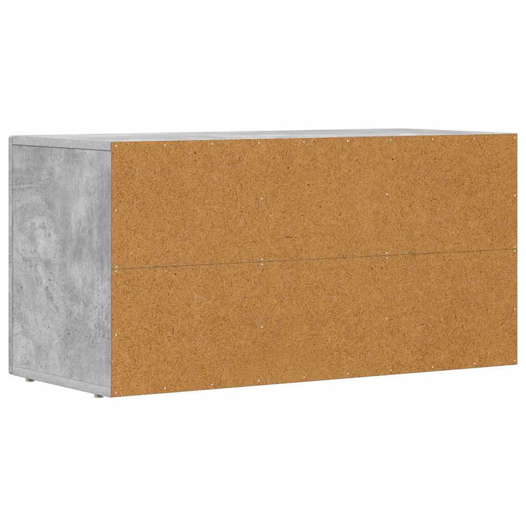 TV-Schränk ELST 80 x 35 x 40 cm Beton Grau Holzwerkstoff