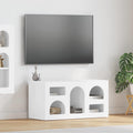 TV-Schränk ELST 80 x 35 x 40 cm Hochglanz Weiß Holzwerkstoff