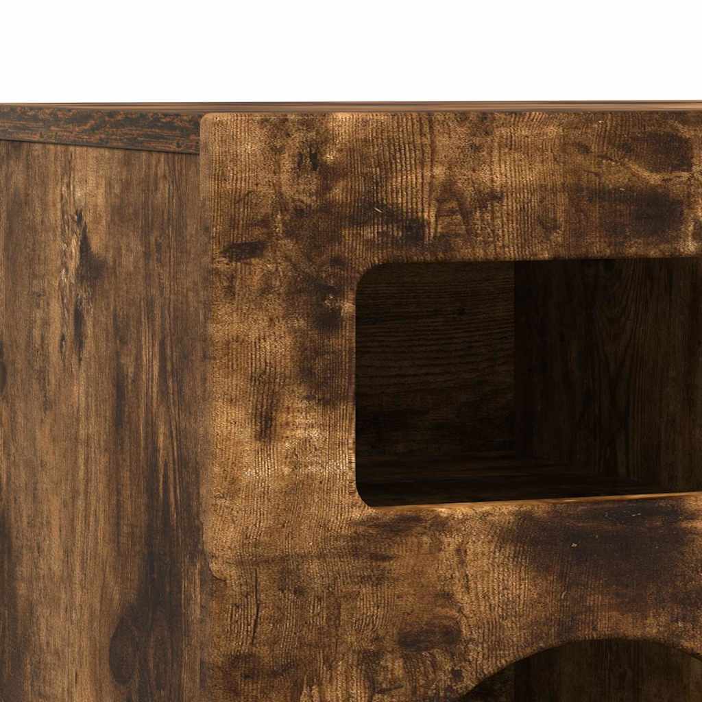 TV-Schränk ELST 80 x 35 x 40 cm Geräucherte Eiche Holzwerkstoff