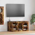 TV-Schränk ELST 80 x 35 x 40 cm Geräucherte Eiche Holzwerkstoff