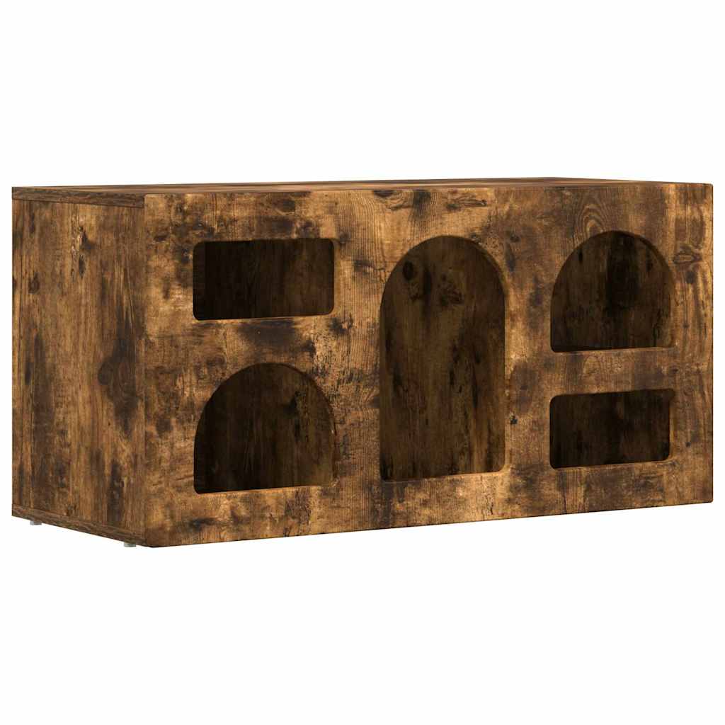 TV-Schränk ELST 80 x 35 x 40 cm Geräucherte Eiche Holzwerkstoff