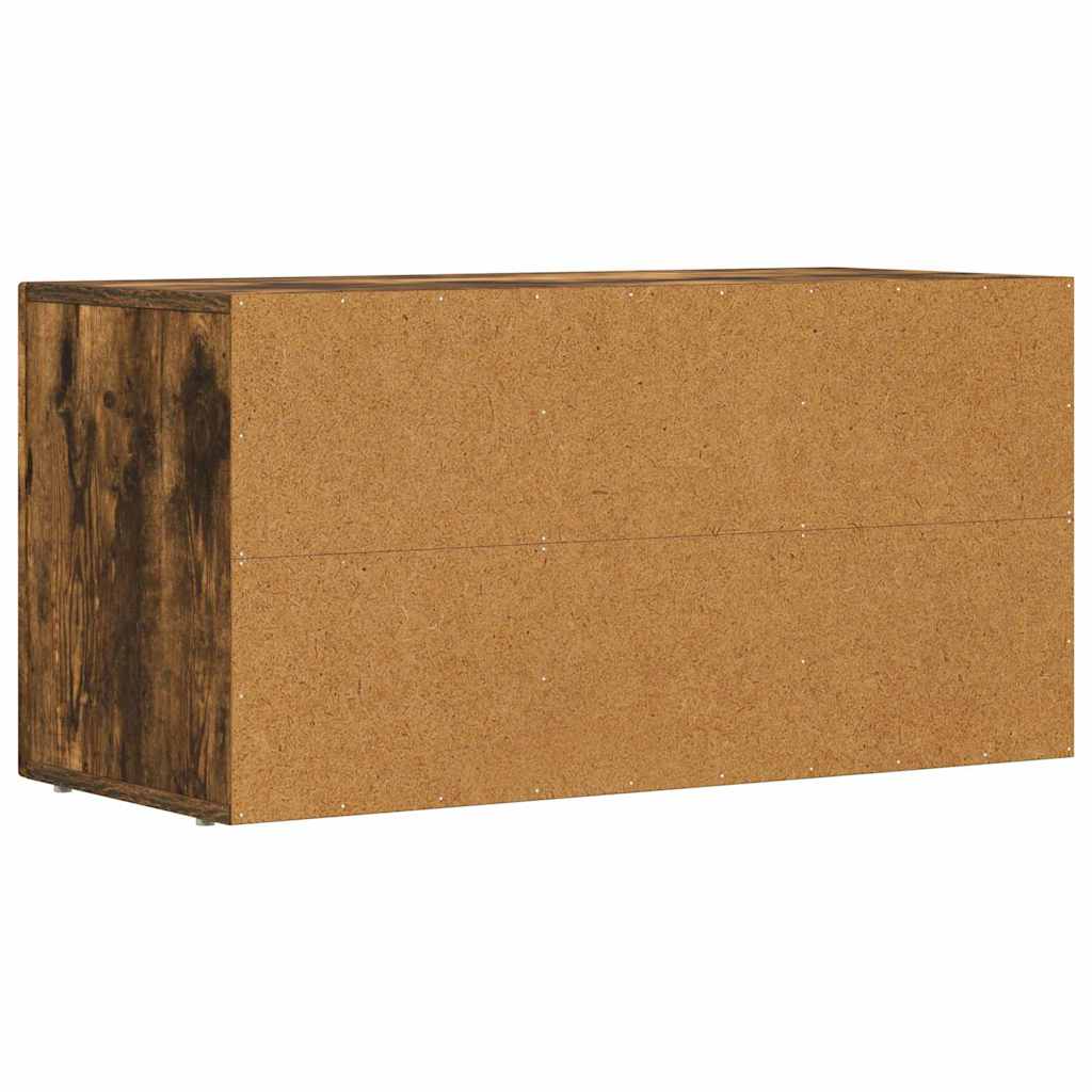 TV-Schränk ELST 80 x 35 x 40 cm Geräucherte Eiche Holzwerkstoff