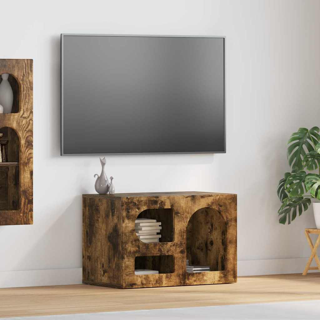 TV-Schränk ELST 60 x 35 x 40 cm Geräucherte Eiche Holzwerkstoff