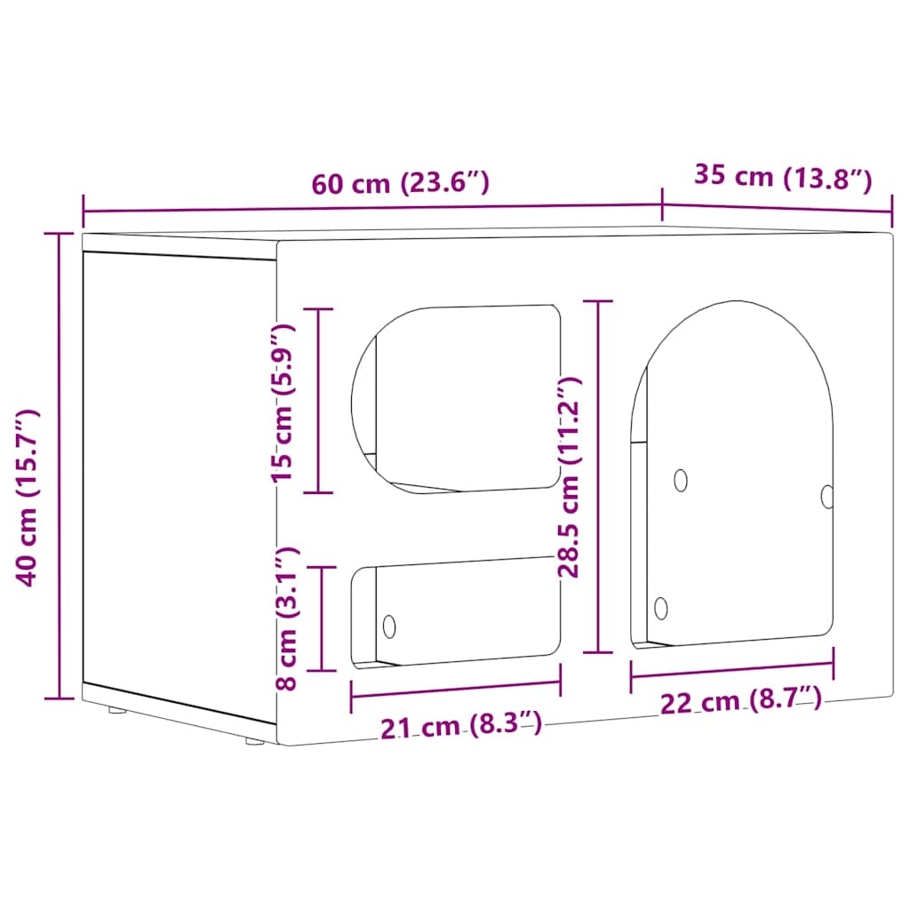 TV-Schränk ELST 60 x 35 x 40 cm Graues Sonoma Holzwerkstoff