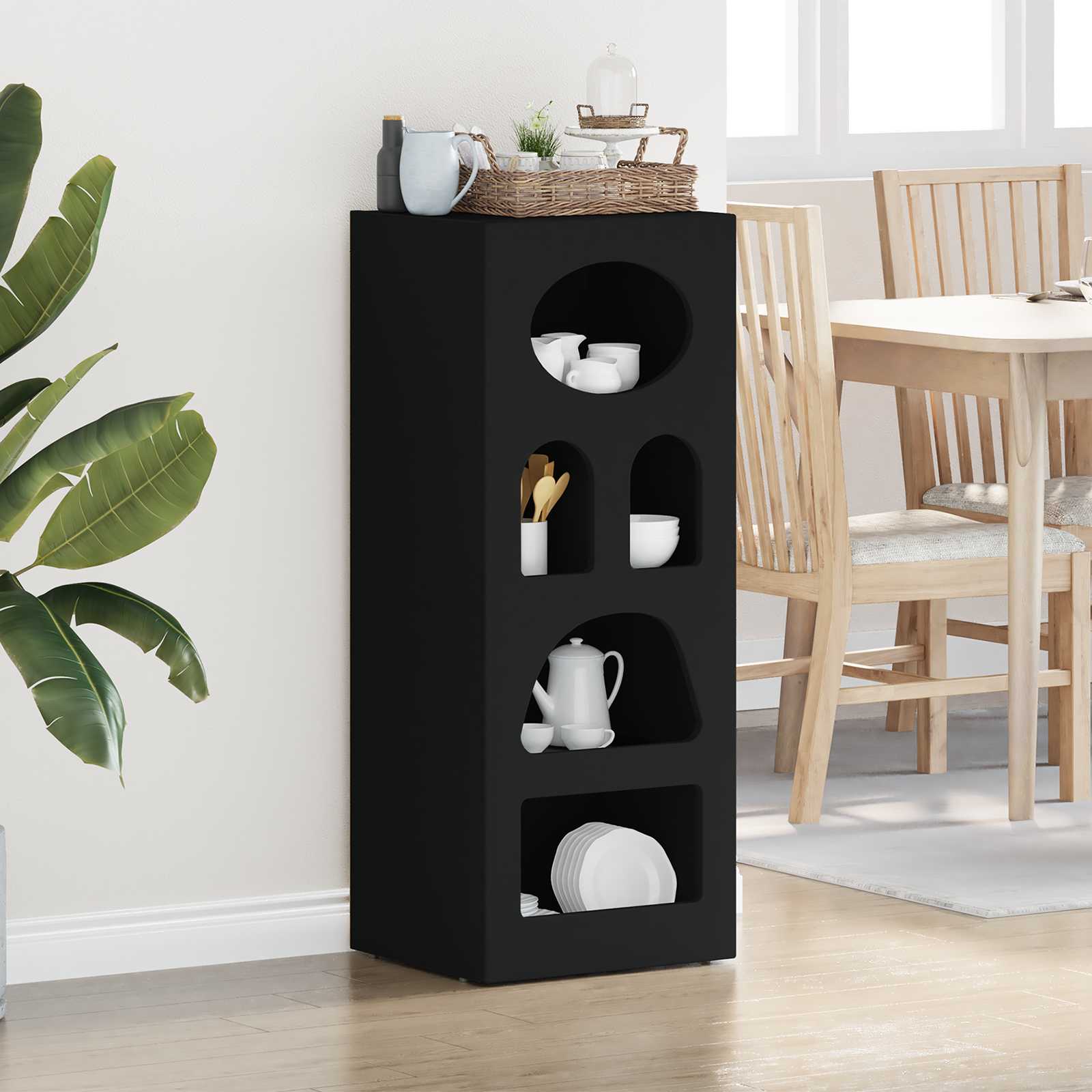 Sideboard Schwarz 40 x 35 x 100,5 cm Holzwerkstoff