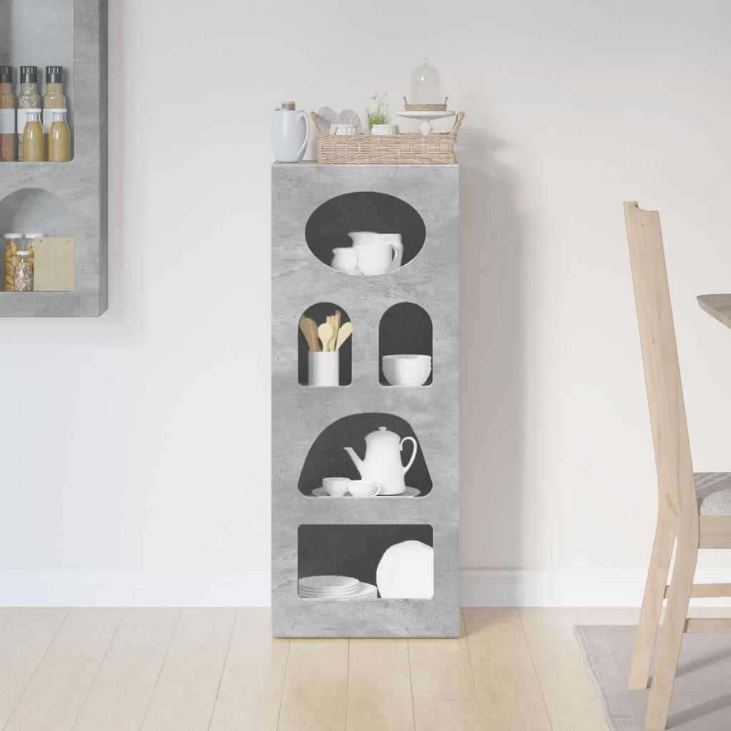 Sideboard Beton Grau 40 x 35 x 100,5 cm Holzwerkstoff