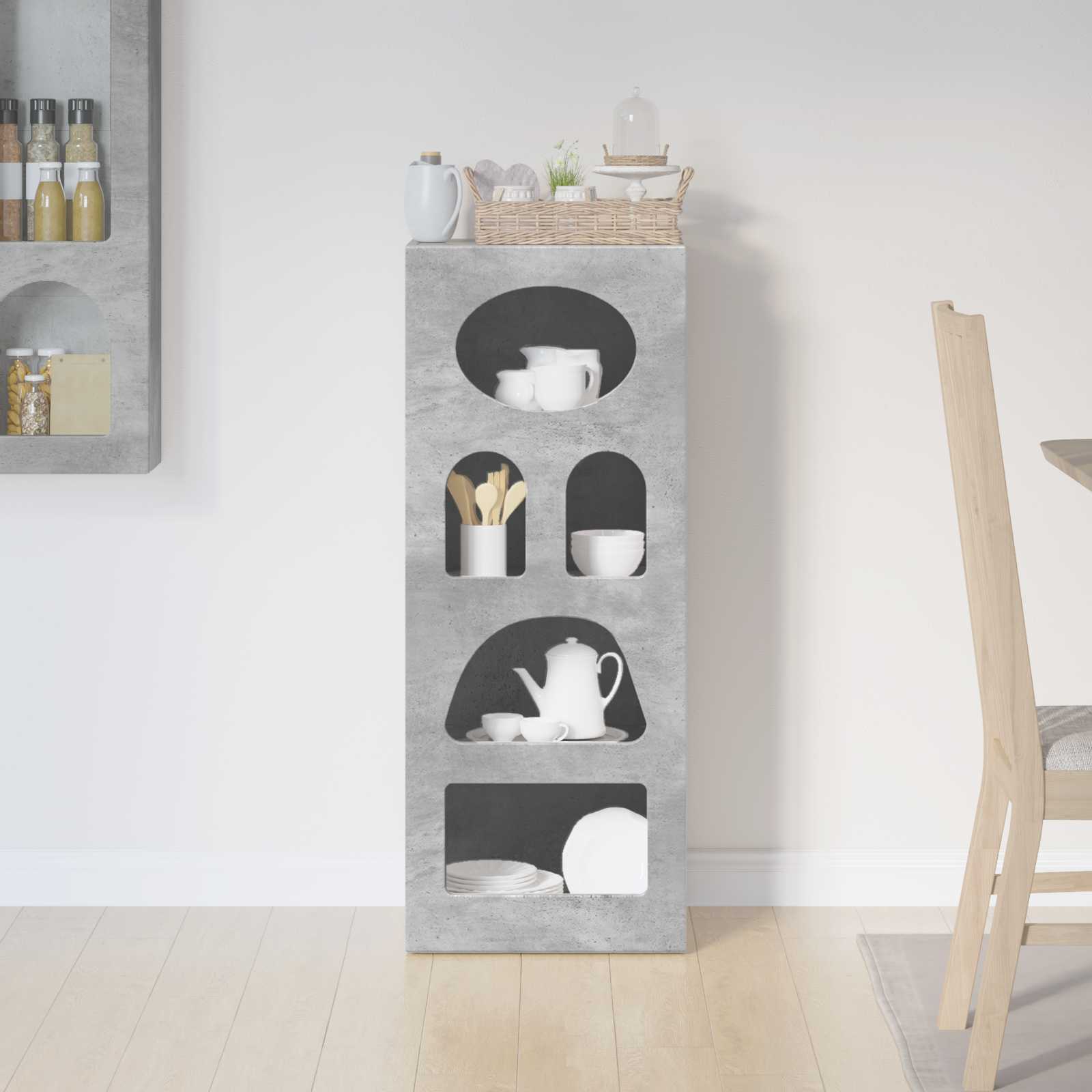 Sideboard Beton Grau 40 x 35 x 100,5 cm Holzwerkstoff