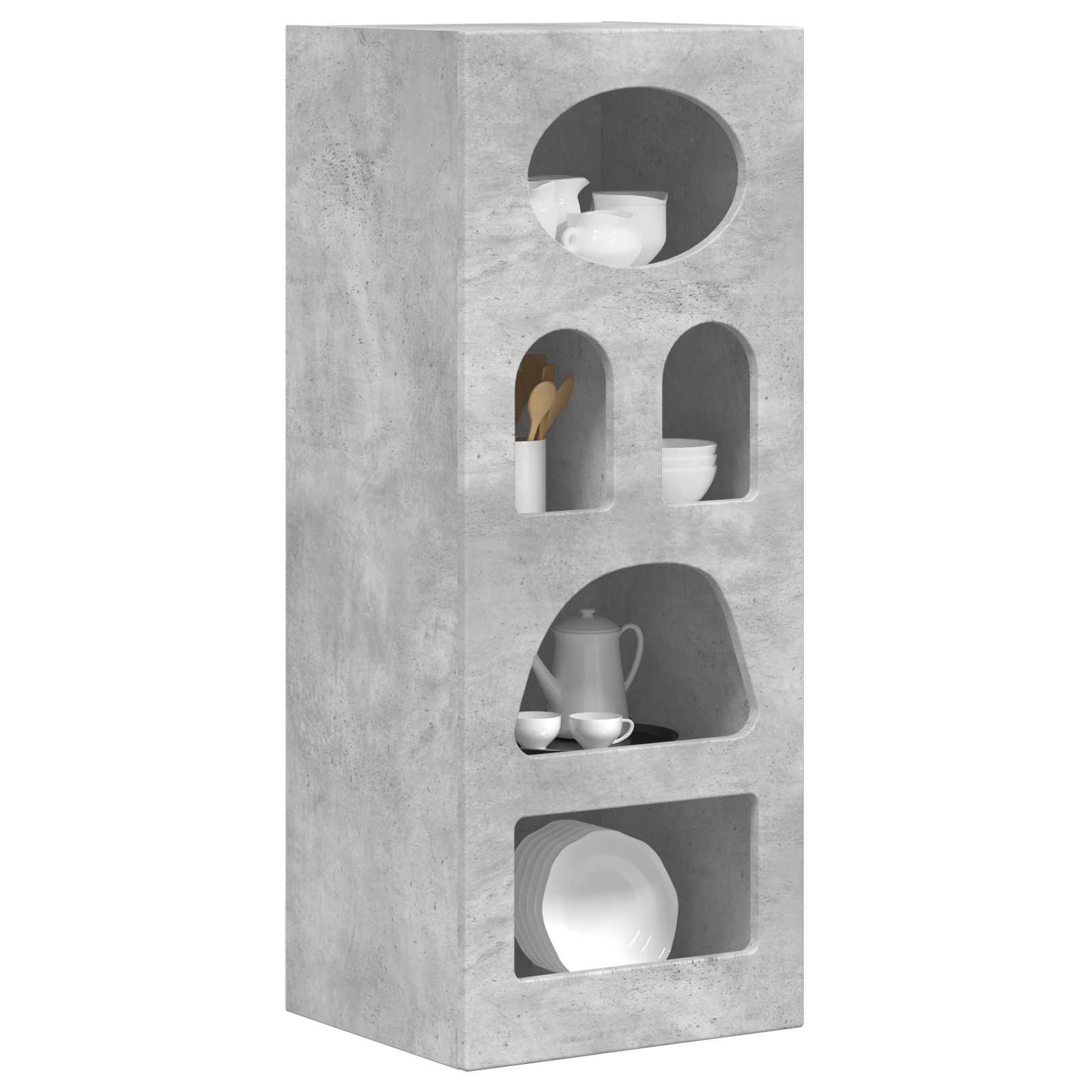 Sideboard Beton Grau 40 x 35 x 100,5 cm Holzwerkstoff