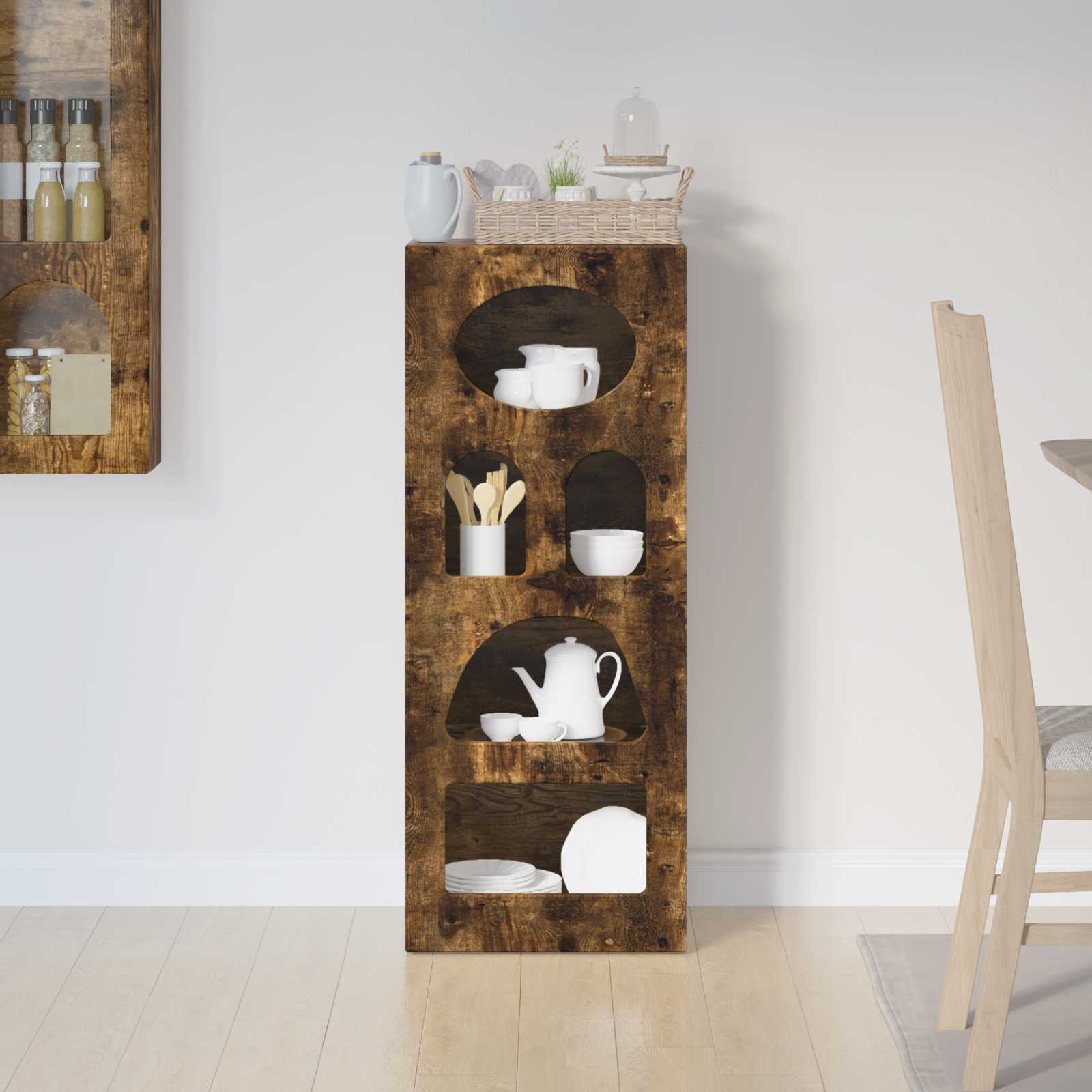 Sideboard Geräucherte Eiche 40 x 35 x 100,5 cm Holzwerkstoff