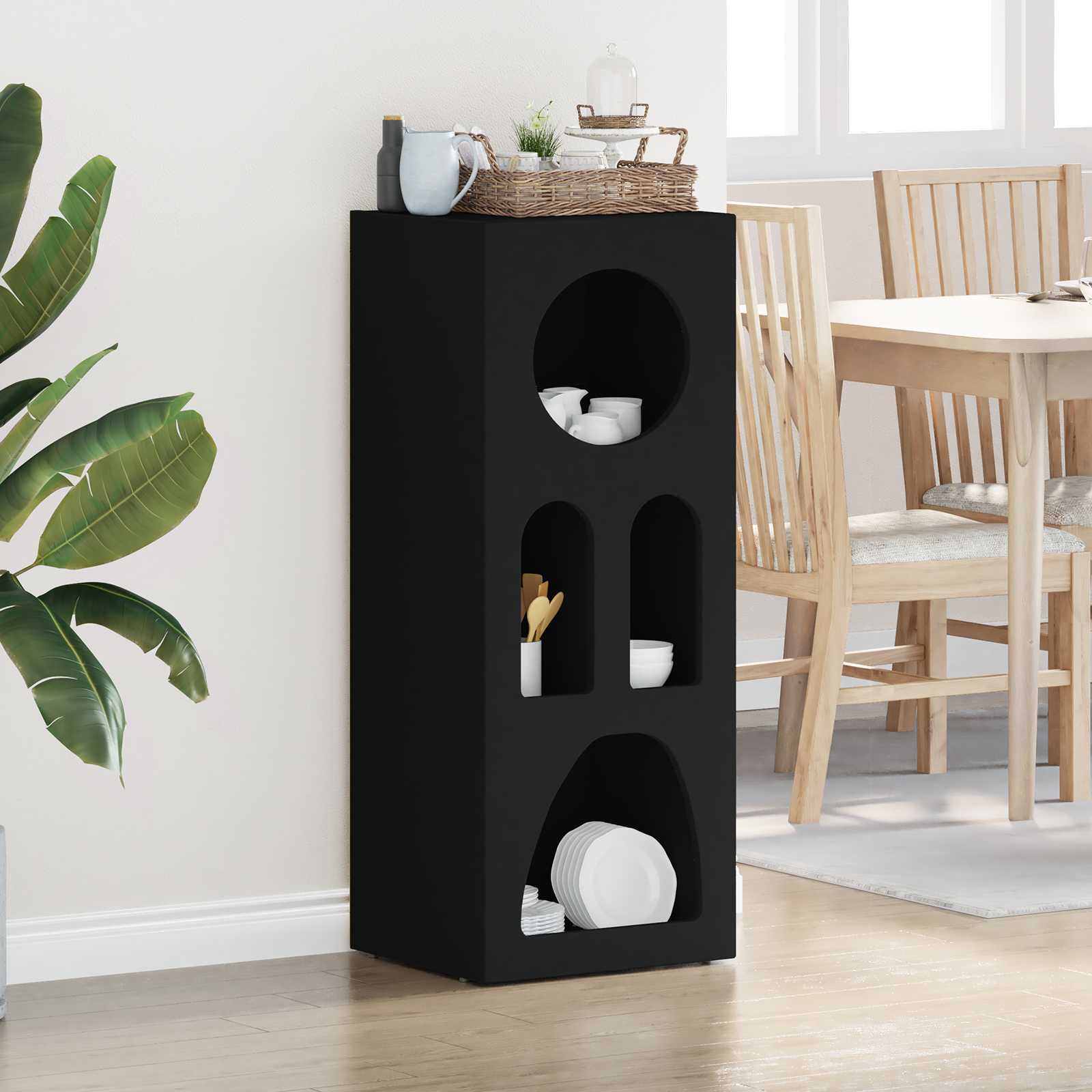 Sideboard Schwarz 40 x 35 x 100,5 cm Holzwerkstoff