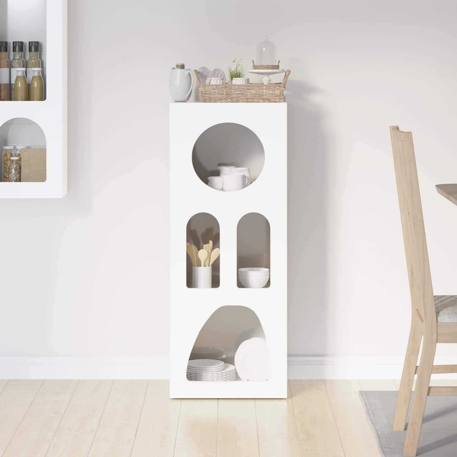 Sideboard Hochglanz Weiß 40 x 35 x 100,5 cm Holzwerkstoff