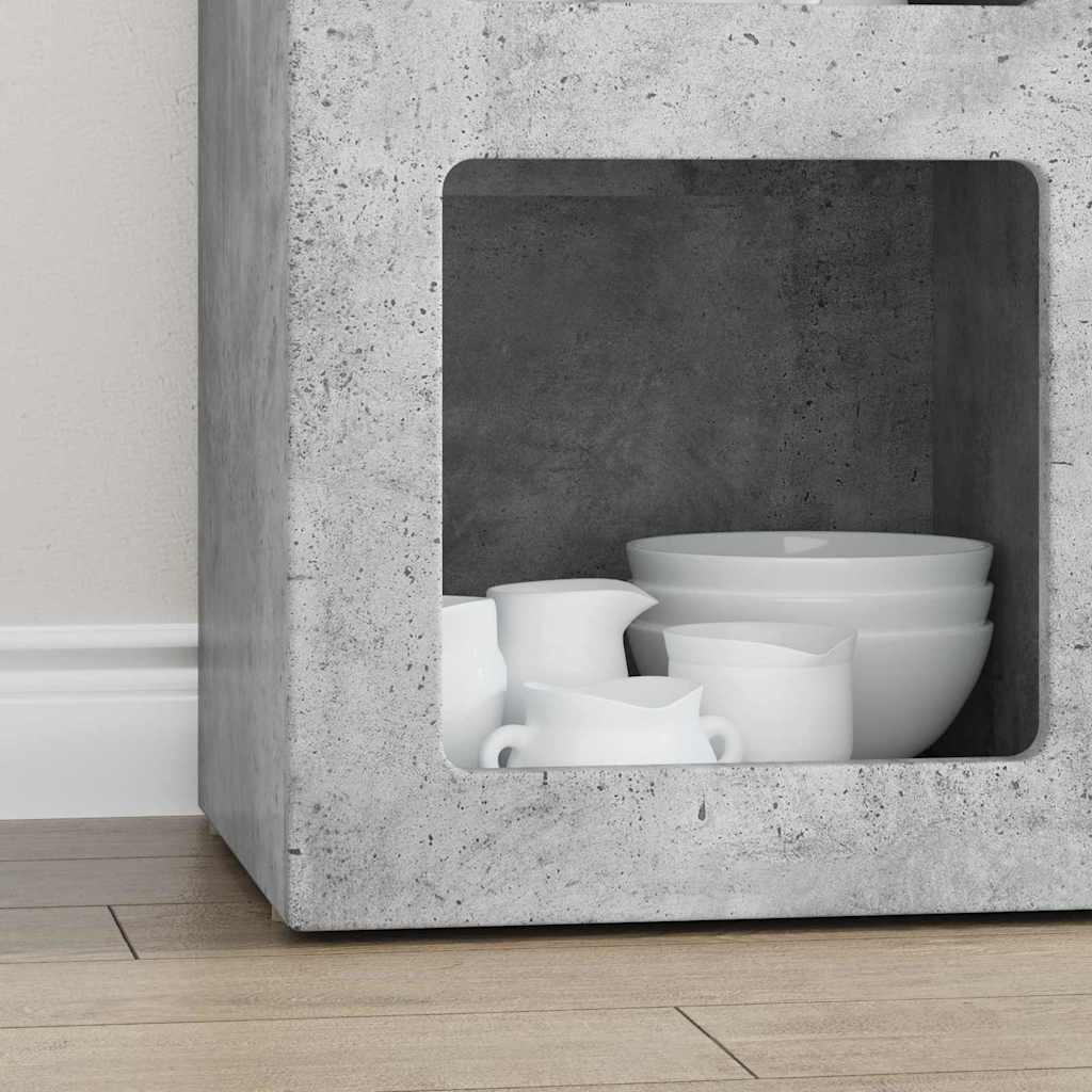 Sideboard Beton Grau 59 x 35 x 80,5 cm Holzwerkstoff
