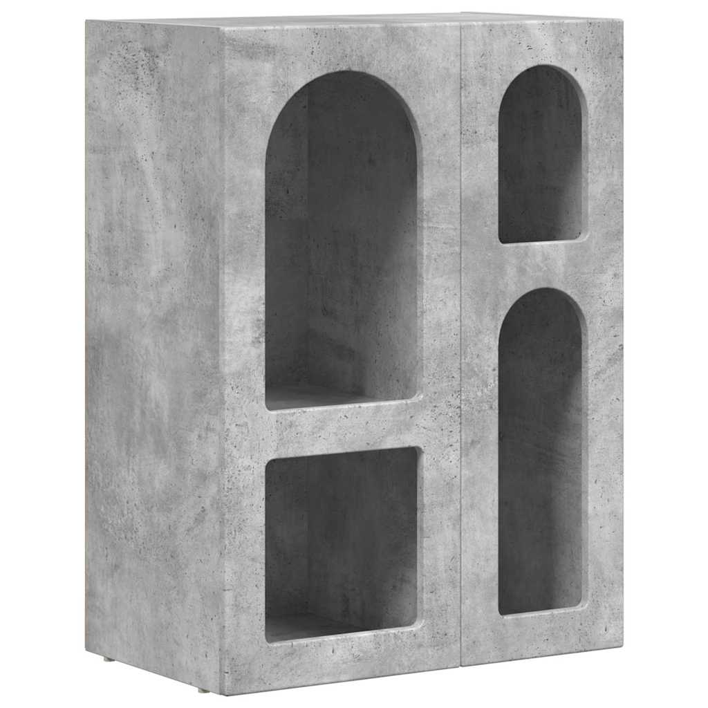 Sideboard Beton Grau 59 x 35 x 80,5 cm Holzwerkstoff