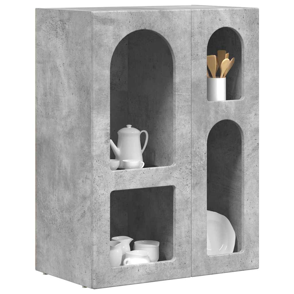 Sideboard Beton Grau 59 x 35 x 80,5 cm Holzwerkstoff