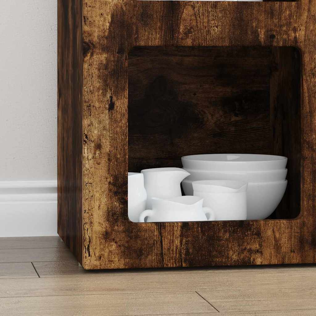 Sideboard Geräucherte Eiche 59 x 35 x 80,5 cm Holzwerkstoff