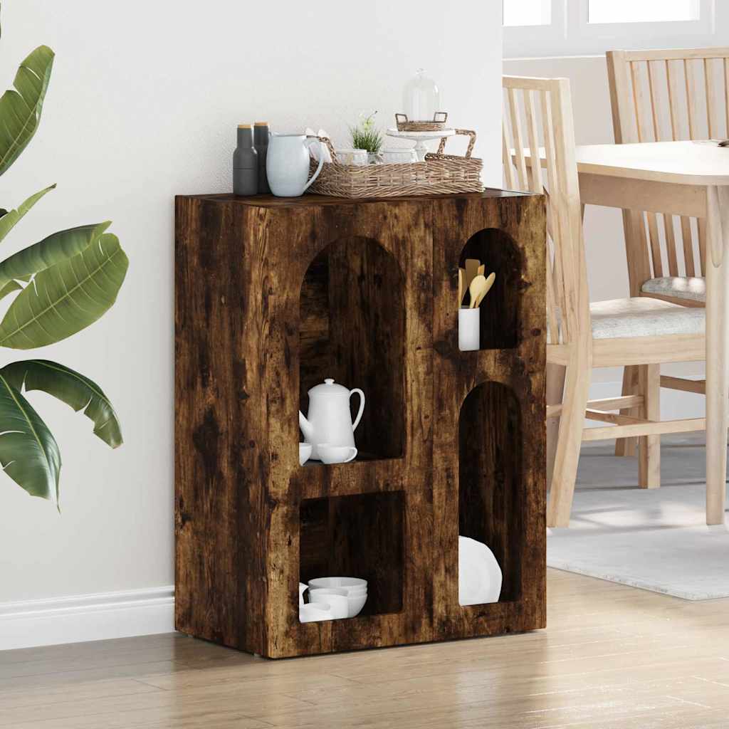 Sideboard Geräucherte Eiche 59 x 35 x 80,5 cm Holzwerkstoff
