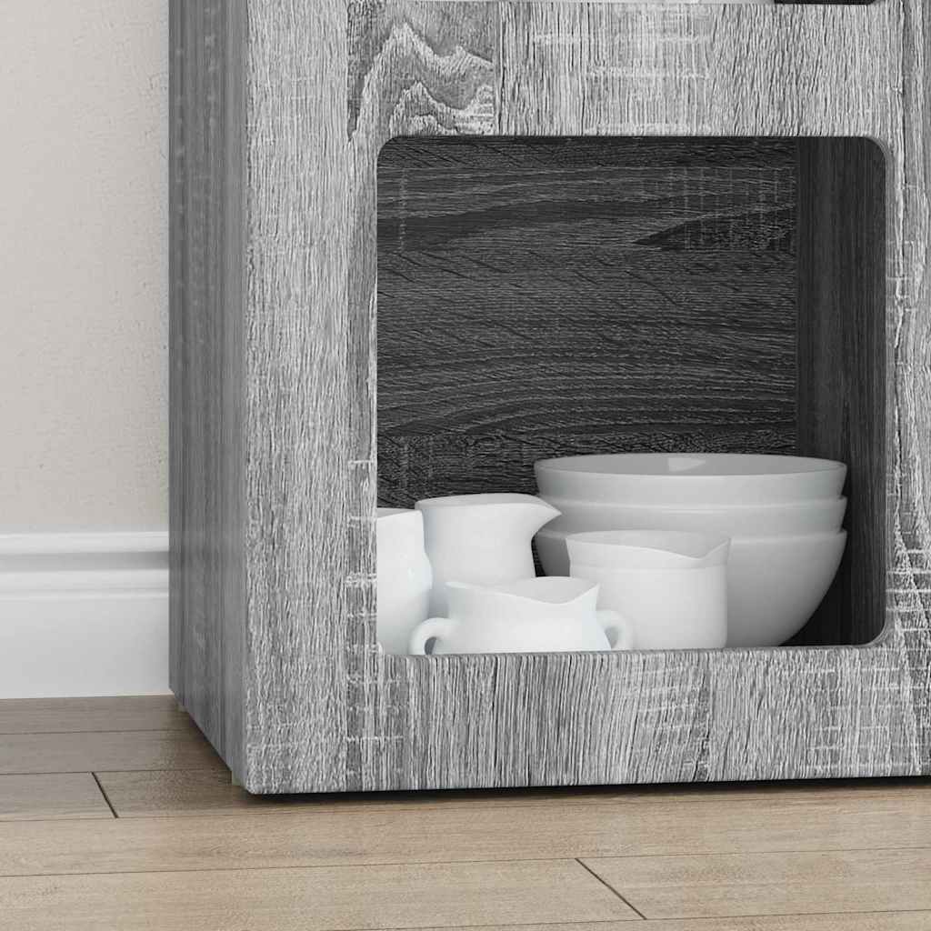 Sideboard Graues Sonoma 59 x 35 x 80,5 cm Holzwerkstoff