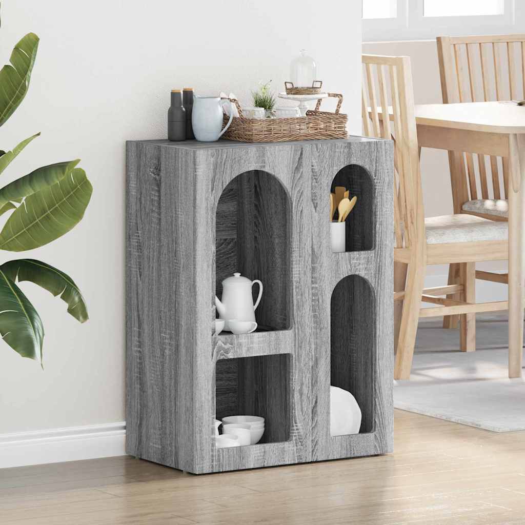 Sideboard Graues Sonoma 59 x 35 x 80,5 cm Holzwerkstoff
