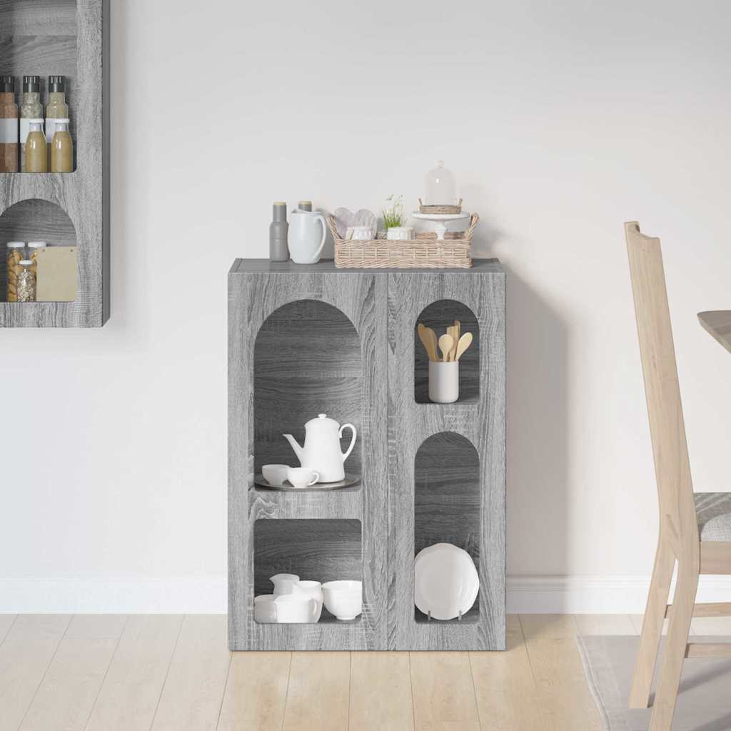 Sideboard Graues Sonoma 59 x 35 x 80,5 cm Holzwerkstoff