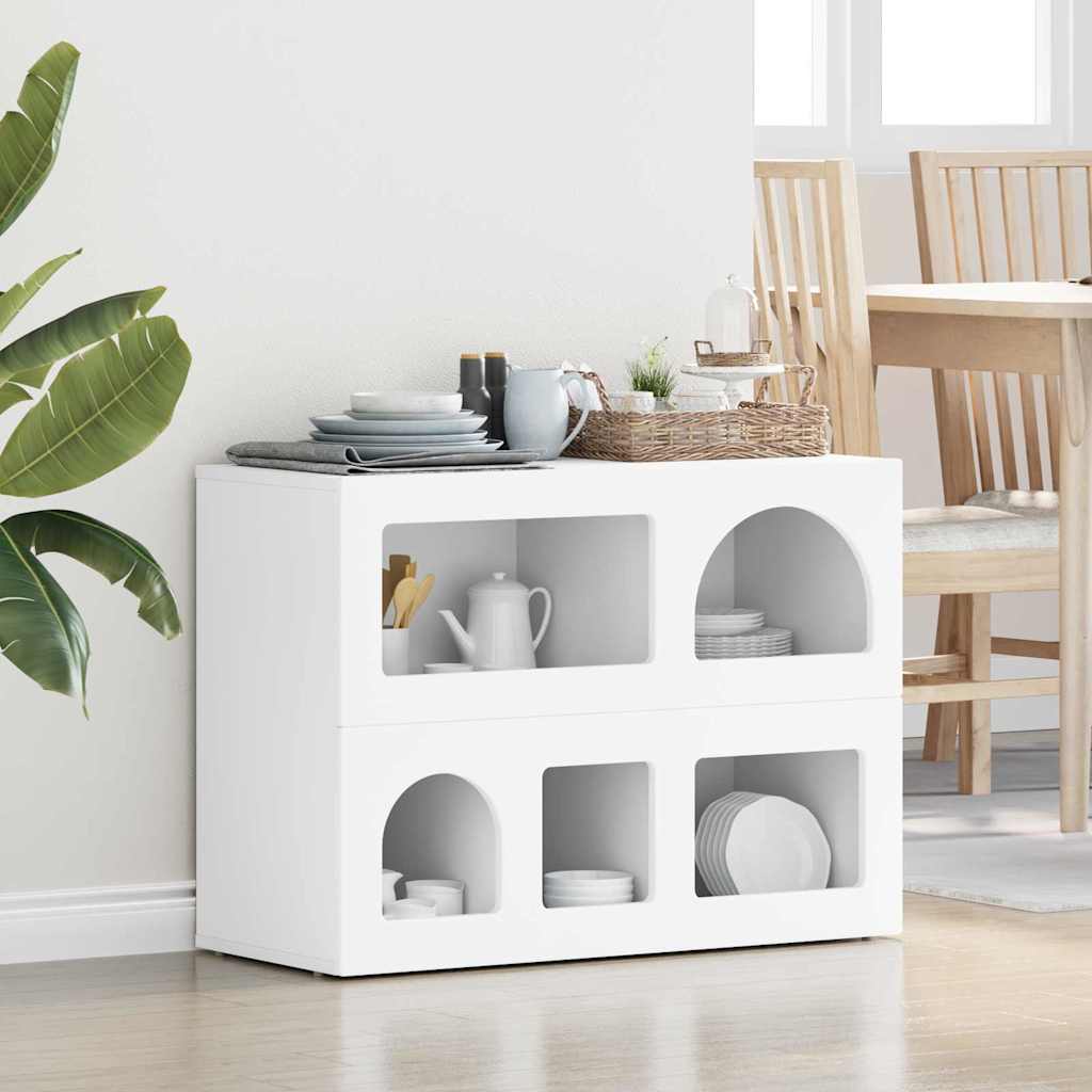 Sideboard Weiß 80,5 x 35 x 59 cm Holzwerkstoff
