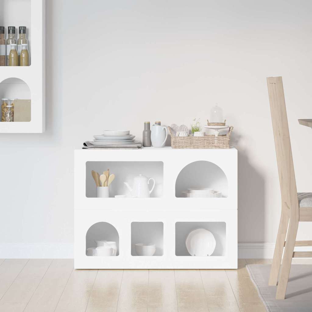 Sideboard Weiß 80,5 x 35 x 59 cm Holzwerkstoff